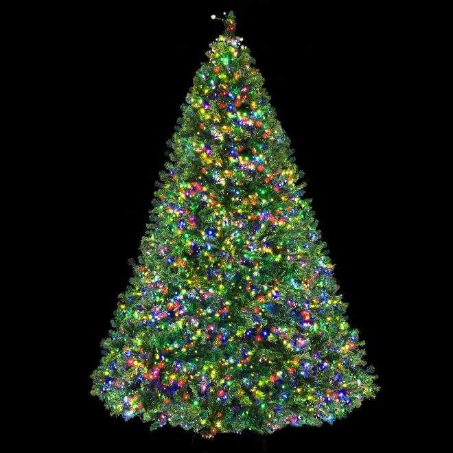 Jingle Jollys Christmas Tree Xmas Tree with LED Lights Multi Colour – 8ft – 3190 LED