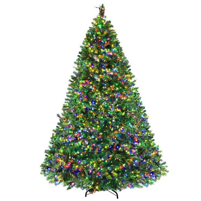 Jingle Jollys Christmas Tree Xmas Tree with LED Lights Multi Colour – 8ft – 3190 LED