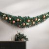 Jingle Jollys Christmas Garland Xmas Tree Decoration Green – 6ft