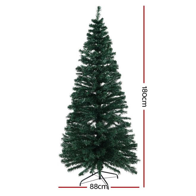 Jingle Jollys Christmas Tree LED Xmas trees Optic Fibre Multi Colour – 6ft