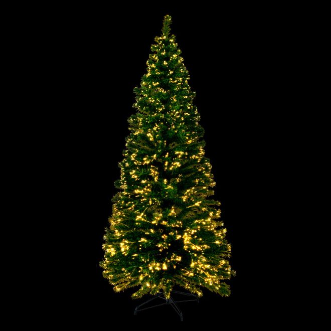 Jingle Jollys Christmas Tree LED Xmas trees Optic Fibre Warm White – 6ft