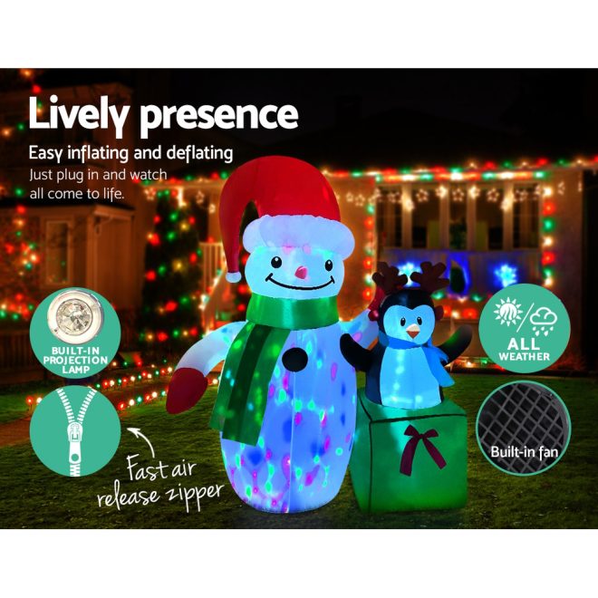 Christmas Inflatable Snowman 1.8M Illuminated Decorations