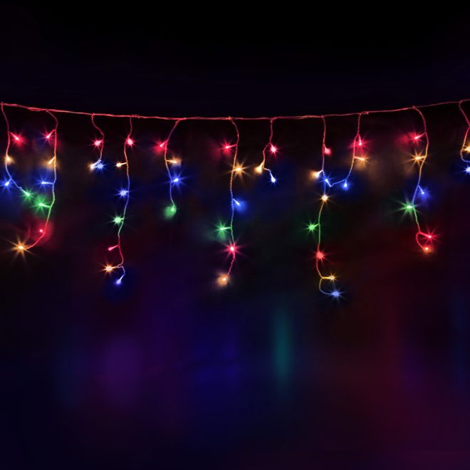 Jingle Jollys 800 LED Christmas Icicle Lights – Mutlicolour