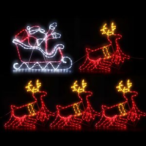 Christmas Lights Reindeer Sleigh 806 LED Decorations