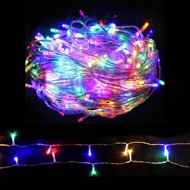 Jingle Jollys Christmas String Lights 500LED – MULTICOLOUR