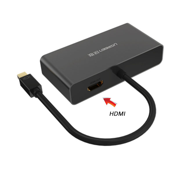 UGREEN 3-in-1 Mini DisplayPort to HDMI&VGA&DVI converter – black (10440)