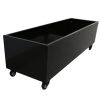 Black Metal Versatility Planter Medium with Wheels