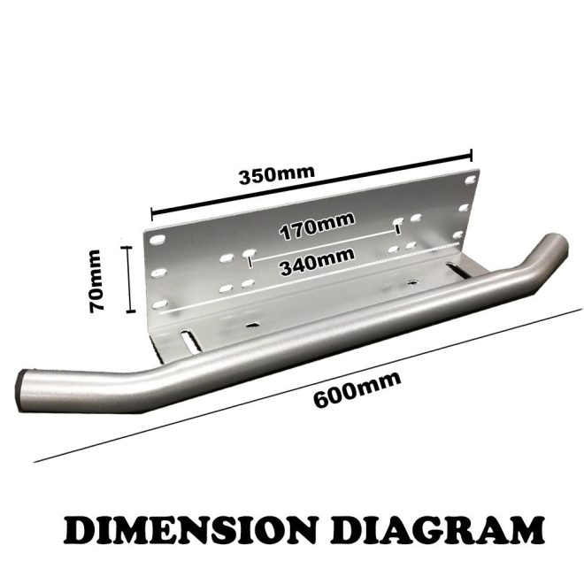 NPlate Frame BullBar Mount Bracket Car Driving Light Bar Holder AU – Silver
