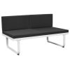 5 Piece Garden Lounge Set Textilene Aluminium Black