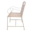 Garden Bench 115 cm Steel – Vintage White