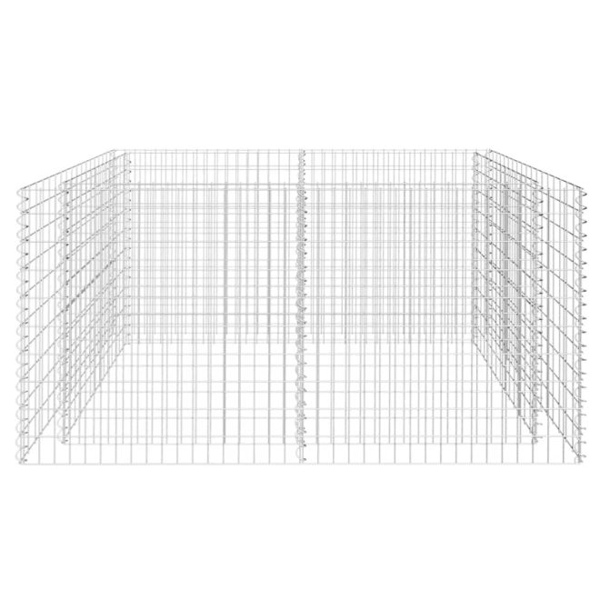 Gabion Raised Bed Steel 180x90x100 cm Silver