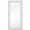 Wall Mirror Baroque Style 100×50 cm – White