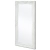 Wall Mirror Baroque Style 100×50 cm – White