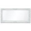 Wall Mirror Baroque Style 100×50 cm – White