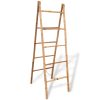 Double Towel Ladder with 5 Rungs Bamboo 50×160 cm