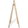 Double Towel Ladder with 5 Rungs Bamboo 50×160 cm