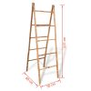 Double Towel Ladder with 5 Rungs Bamboo 50×160 cm