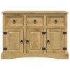 Sideboard Solid Mexican Pinewood Corona Range 132x43x78 cm – Brown