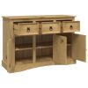 Sideboard Solid Mexican Pinewood Corona Range 132x43x78 cm – Brown