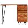 Writing Desk with 1 Drawer and 1 Cabinet Solid Sheesham Wood