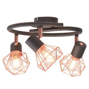 Ceiling Lamp with E14 Black and Copper – 3