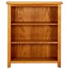 3-Tier Bookcase Solid Oak Wood – 70×22.5×82 cm