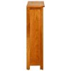 3-Tier Bookcase Solid Oak Wood – 70×22.5×82 cm