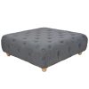 Pouffe Fabric 80x80x30 cm Dark Grey