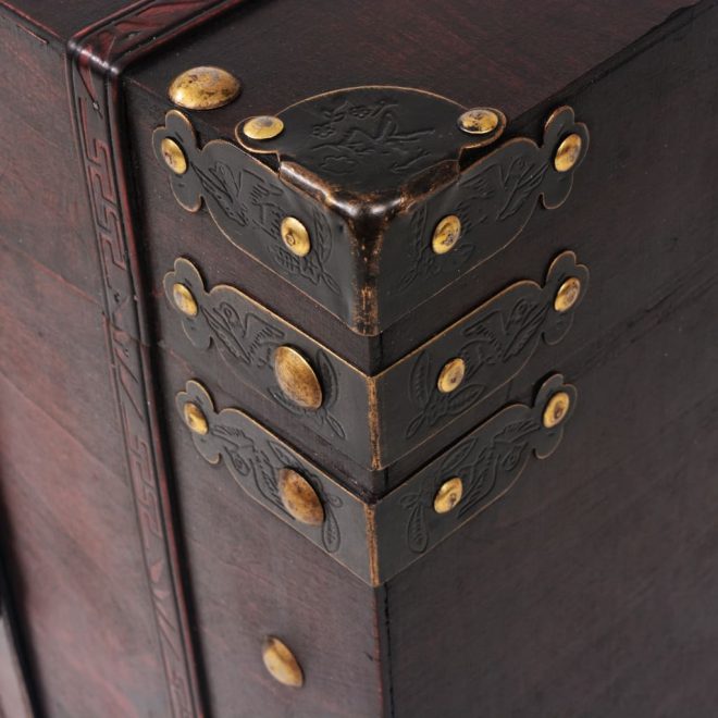 Vintage Treasure Chest Wood 66x38x40 cm