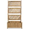 Garden Raised Bed with Trellis Bamboo – 70 cm