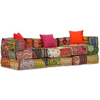 Blandford 3-Seater Modular Pouffe Fabric