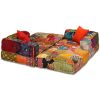 Blandford 3-Seater Modular Pouffe Fabric – Patchwork