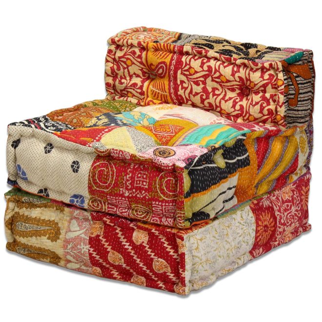 Blandford 3-Seater Modular Pouffe Fabric – Patchwork