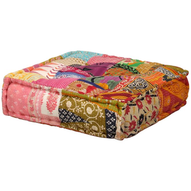 Chaddesden 2-Seater Modular Pouffe Fabric – Patchwork, 2-Seater Sofa