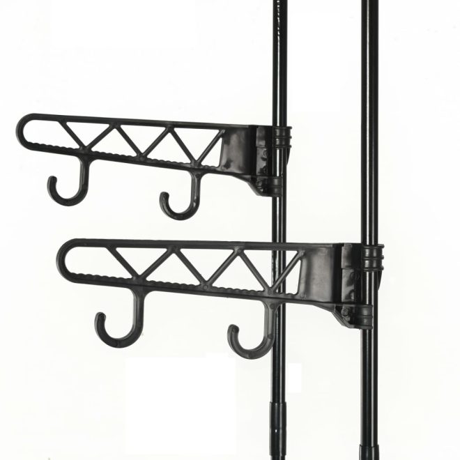 Clothes Rack Steel and Non-woven Fabric 55×28.5×175 cm Black