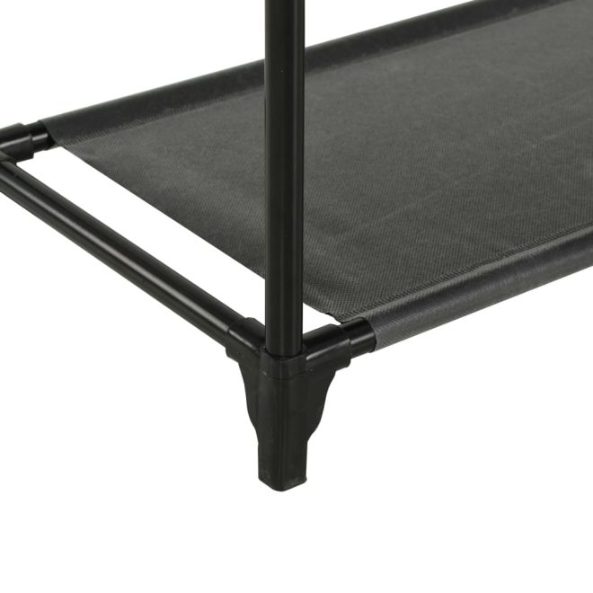 Clothes Rack Steel and Non-woven Fabric 55×28.5×175 cm Black