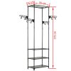 Clothes Rack Steel and Non-woven Fabric 55×28.5×175 cm Black