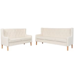 Norridge Sofa Fabric – Cream White, 2-Seater + 3-Seater