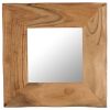 Cosmetic Mirror Solid Acacia Wood – 50×50 cm