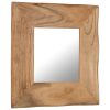 Cosmetic Mirror Solid Acacia Wood – 50×50 cm