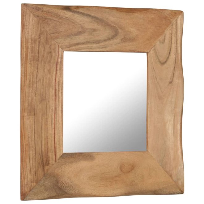 Cosmetic Mirror Solid Acacia Wood – 50×50 cm