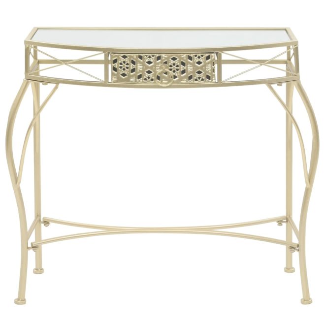 Wellesley Side Table French Style Metal 82x39x76 cm Gold