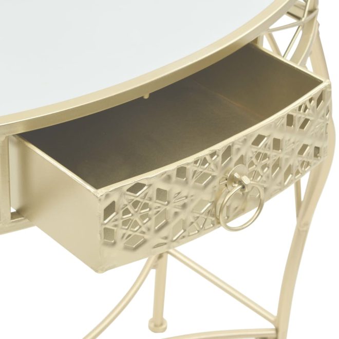 Wellesley Side Table French Style Metal 82x39x76 cm Gold