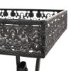 Folding Tea Table Vintage Style Metal 58x35x72 cm Black