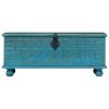 Storage Chest Solid Mango Wood Blue 100x40x41 cm