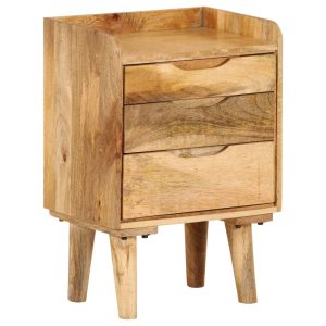 Blaydon Bedside Cabinet Solid Mango Wood 40x30x59.5 cm