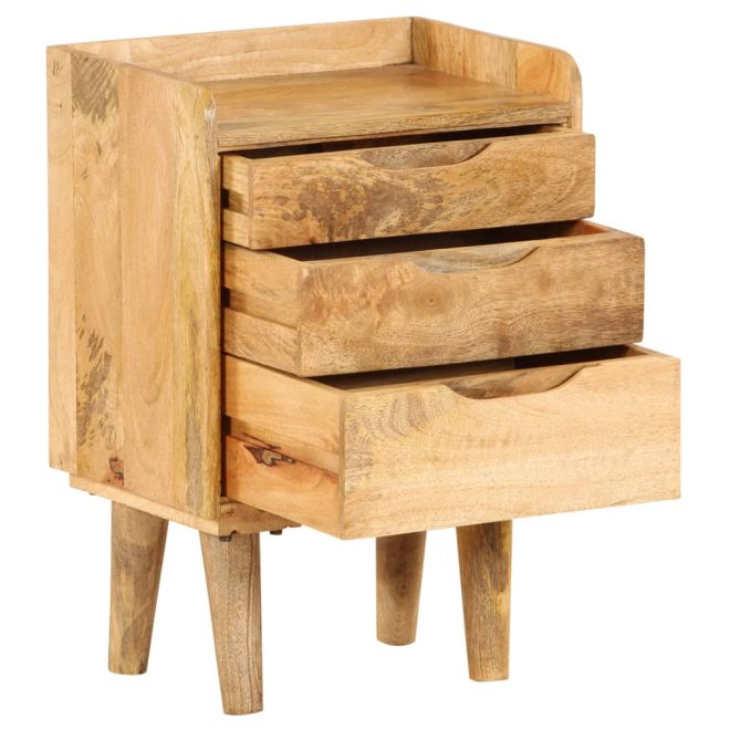 Blaydon Bedside Cabinet Solid Mango Wood 40x30x59.5 cm