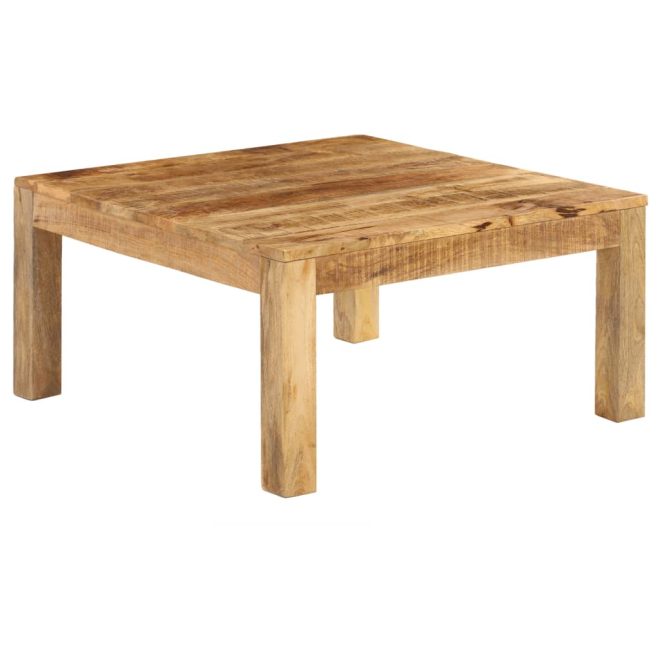 Coffee Table – 80x80x40 cm, Solid Mango Wood