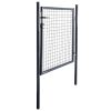 Mesh Garden Gate Galvanised Steel 85.5×100 cm Grey