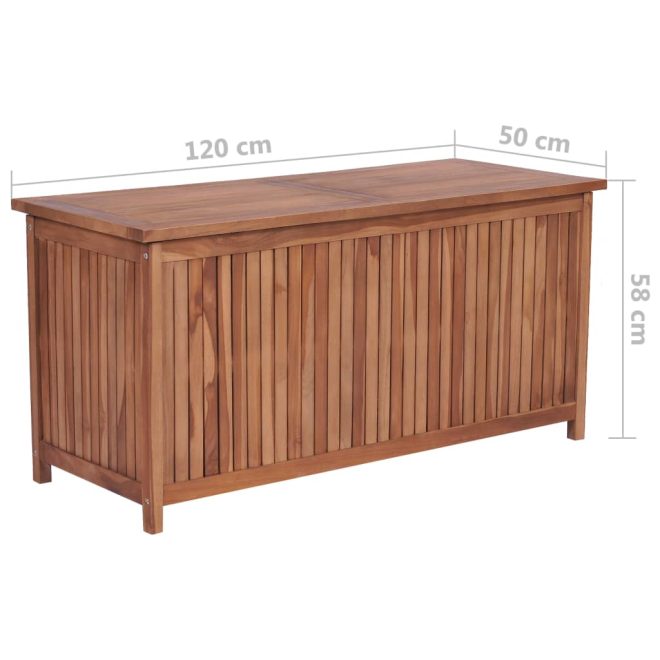 Garden Storage Box Solid Teak Wood – 120x50x58 cm